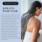 Morfose Keratin Hair Mask for Curls, Frizzy, Bleached Hair, Deep Conditioning with Improved Elasticity, 500ml