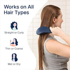 Crave Naturals Glide Thru Detangling Hair Brush for Adults and Kids - Detangler Hairbrush for Curly or Straight, Wet or Dry Hair - Gentle on Tangles Comb - Navy Blue and Blue Cheetah (Pack of 2)