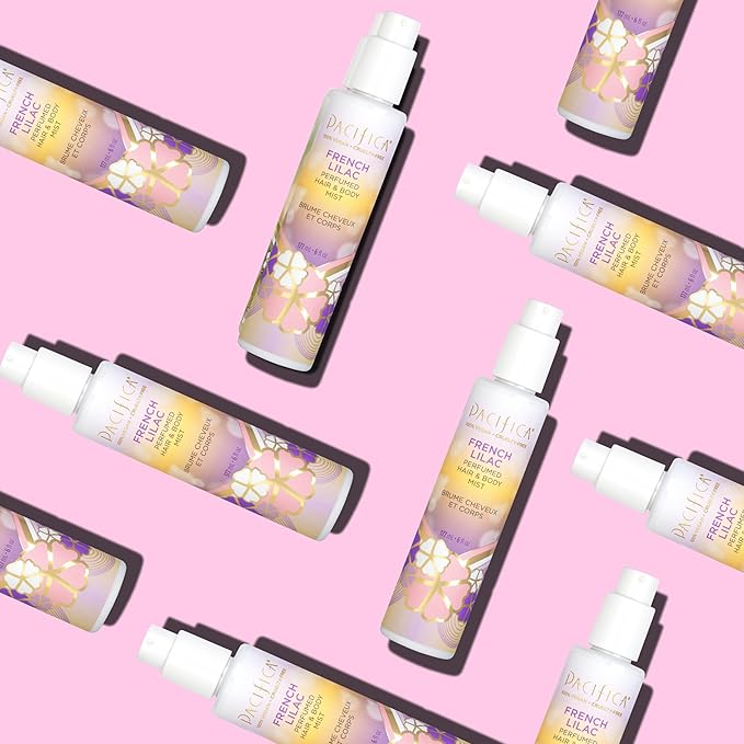 Pacifica French Lilac Perfumed Hair & Body Mist, Alcohol-Free Spray Designed For Head-To-Toe Wear, Vegan & Cruelty-Free, 6 Fl Oz