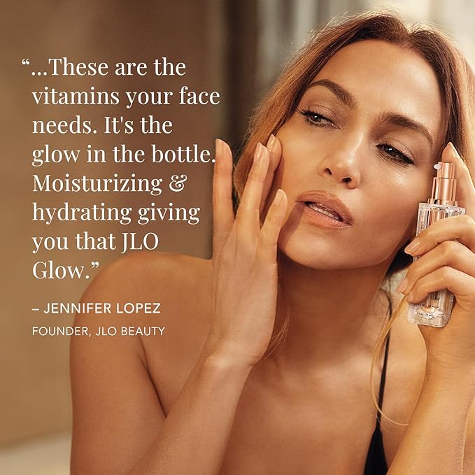 JLO BEAUTY Face Serum Set for Day & Night, Firming, Hydrating & Exfoliating Skincare with AHA, BHA & Hyaluronic Acid, Anti Aging Facial Serum, Skin Care Gift Set for Women, Travel Size, 1 Fl Oz Each