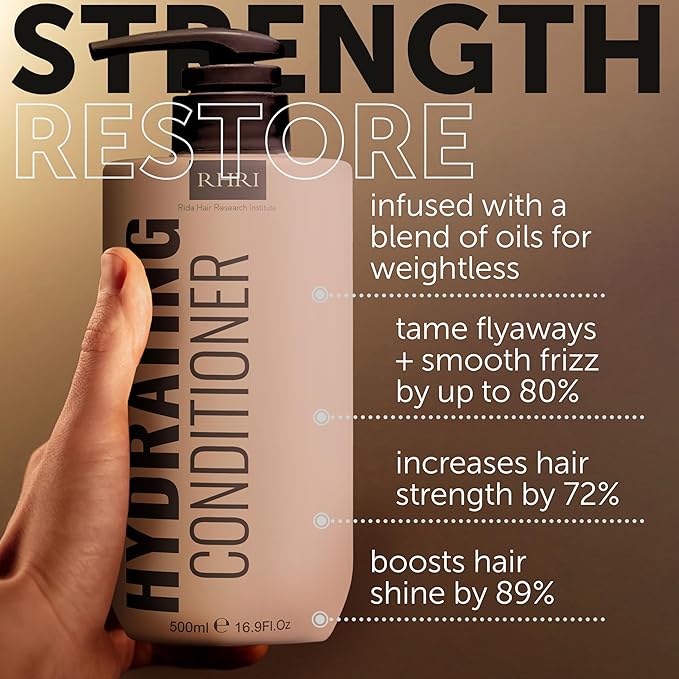 34 OZ Hydrating Shampoo & Conditioner Set for Dry, Damaged, Oily & Fine Hair | Strengthens Roots for Thicker, Stronger Hair, Nourishes Scalp, Reduces Breakage (Pack of 2)