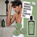 AMERICAN CREW Men's Pre-Styler Forming Shampoo for Textured & Curly Hair, Anti-Frizz & Curl Defining, With Jojoba Oil, Vegan, 8.5 fl oz