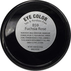 Fuchsia Rose Deep Pink Red Shimmer Opaque Pressed Powder Single Vegan Eyeshadow; Talc, Paraben & Cruelty Free