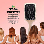 Earth & I Rosegold Hair Brushes for Women, Pink Hairbrush, Rose Gold Women Hair Brush, Kids Hairbrush, Brushes and Combs, Detangling and Styling (Rectangle)