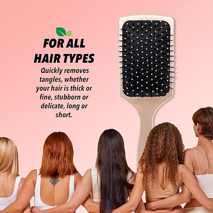 Earth & I Rosegold Hair Brushes for Women, Pink Hairbrush, Rose Gold Women Hair Brush, Kids Hairbrush, Brushes and Combs, Detangling and Styling (Rectangle)
