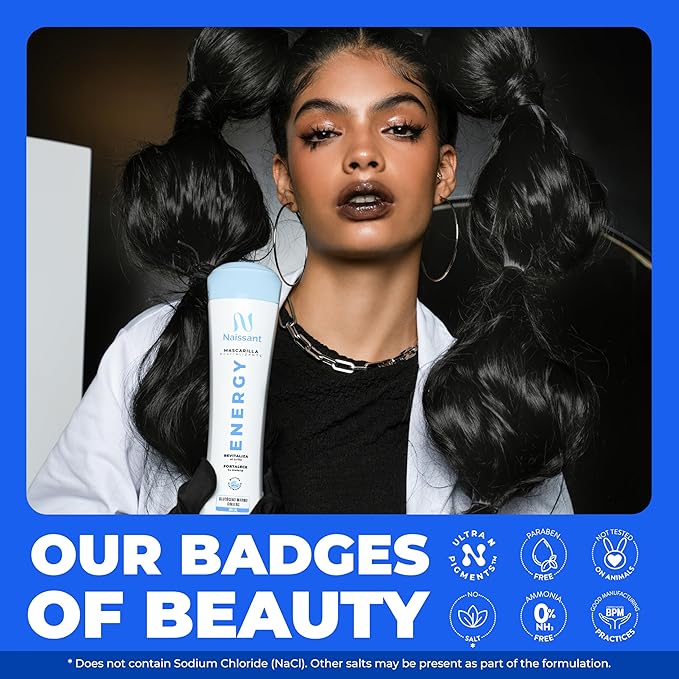 Naissant Energy Treatment Shampoo | Hair Growth Accelerator, Strengthener for Color Treated & Natural Hair | Enriched with Marine Glycogen & Natural Extracts to Prevent Hair Loss (10.1 Fl Oz)