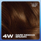 Clairol Nice'n Easy Permanent Hair Dye, 4W Dark Mocha Brown Hair Color, Pack of 3