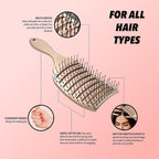 Earth & I Rosegold Hair Brushes for Women, Pink Hairbrush, Rose Gold Women Hair Brush, Kids Hairbrush, Brushes and Combs, Detangling and Styling (Vented)