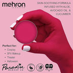 Mehron Makeup Paradise Makeup AQ Refill Size | Stage & Screen Performance, Face & Body Painting, Beauty, Cosplay, and Halloween | Water Activated Face Paint, Body Paint .25 oz (7 ml) (DARK PINK)