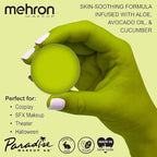 Mehron Makeup Paradise Makeup AQ Refill Size | Stage & Screen Performance, Face & Body Painting, Beauty, Cosplay, and Halloween | Water Activated Face Paint, Body Paint .25 oz (7 ml) (Lime)