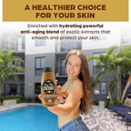 Kiss My Coconut - Tanning Bed Lotion, Skin Softening Golden Tan Intensifier with Coconut Milk & Cocoa Butter, No Bronzer, Unisex Hydrating Indoor/Outdoor Accelerator by Elegant Sun