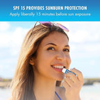 Mentholatum Natural Ice Cherry Flavor Medicated Lip Balm, Hydrating Lip Care for Dry, Chapped Lips, Moisturizing Formula with SPF 15 Helps Prevent Sunburn, Protection for Smooth, Soft Lips 48 Count