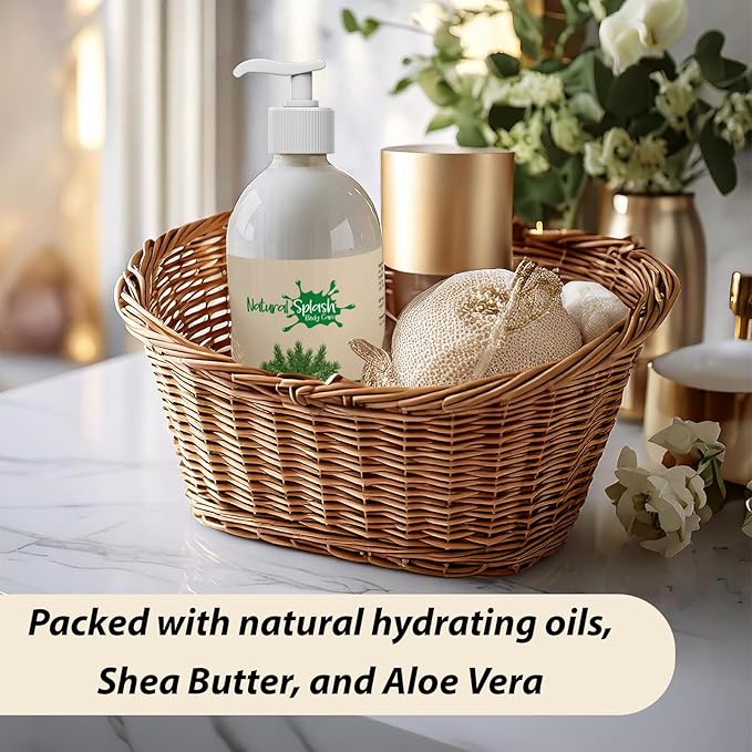 Shower Body Cream - Pine with Shea Butter, Collagen, Vitamin E and Aloe Vera - Moisturizing, Nourishing, and Soothing Skin Care - By Natural Splash.