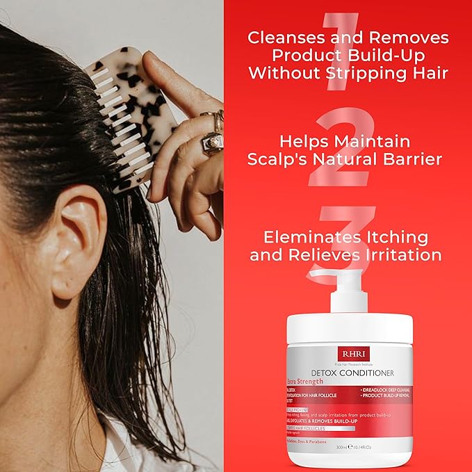 Detox Conditioner – Deep Cleansing Hair Conditioner for Damaged Dry Hair | Heavy Metal Detox & Build-Up Removal | Nourishing Scalp Care, Sulfate-Free Formula – 300ml