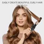 Cordless Curling Iron USB Rechargeable 4000 mAh 3 Temp Setting Travel Portable Mini Hair Curler Curling Wand for Long Hair