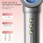 Easywave 7 in 1 Hair Dryer Brush: 110,000 RPM High-Speed Blow Dryer with Negative Ions for Frizz-Free Styling Fast Drying Auto Curling Volumizing Straightening, Hot Air Brush with Travel Bag