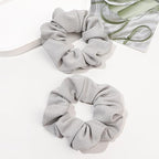 Hair Scrunchies for Women - Hair Ties No Damage Both for Thick Hair or Thin Hair Curl Hair No Crease Gray Scrunchies Ponytail Holder No Hurt Your Hair