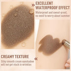 FV Cream Shimmer Eyeshadow Stick，Long Lasting & Waterproof, Multi-Use & High Pigment Eyeshadow Makeup Stick, Golden Shimmer