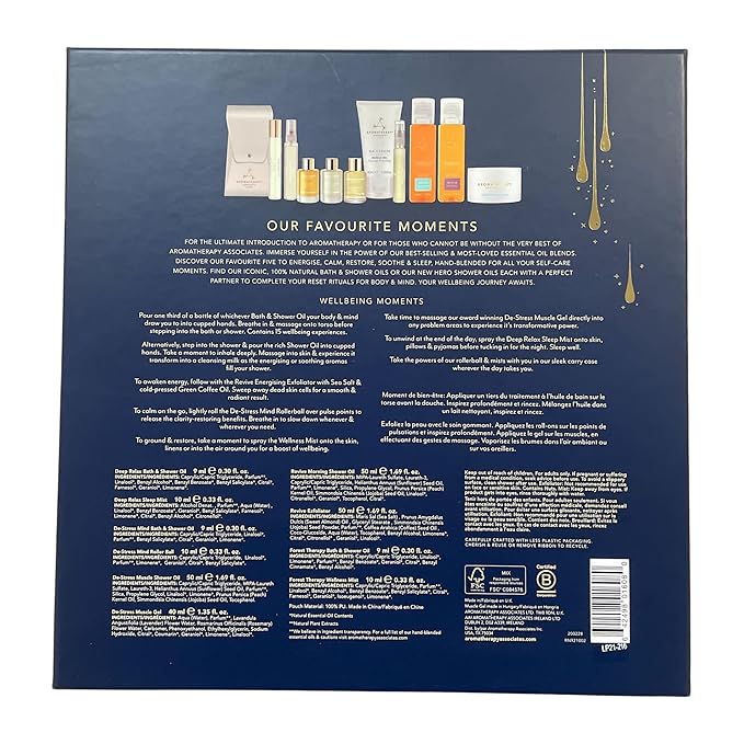 Aromatherapy Associates Our Favorite Moments. Luxurious Gift Collection of Bath and Shower Oils, Mists, Roller Balls and Body Oil. Made with Premium Essential Oils for Relaxation (1 count)