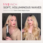 TYMO Curling Iron Set - 1/2, 1, 1 1/2 Inch Professional Ceramic Hair Curler for Spiral Curls & Beach Waves, Ionic Curling Wand for Women Short/Long Hair, Fast Heating, Dual Voltage & 5 Temps, Black