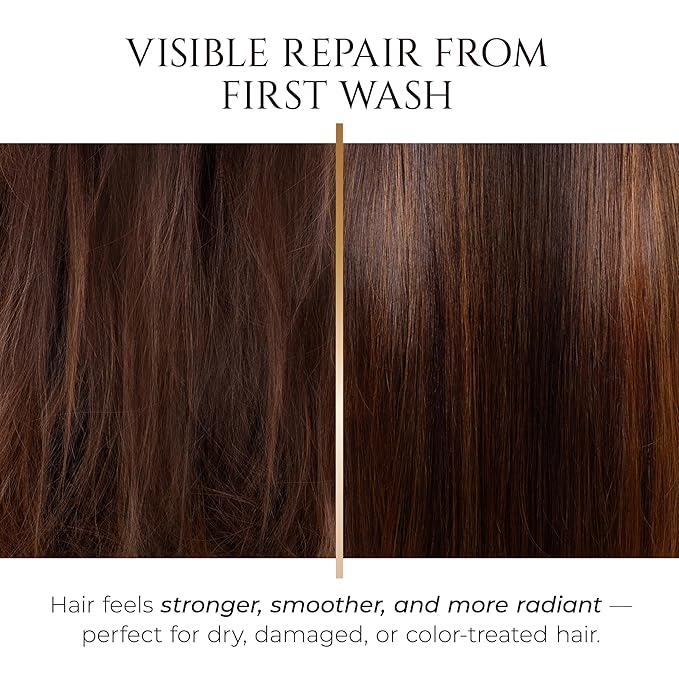 HADAT Intensive Repair Shampoo – Premium Strengthening Formula with Moringa Oil & Hyaluronic Acid – For Dry, Damaged, Color-Treated Hair – Low Sulfate – Salon Quality