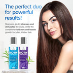 Biotin Hair Growth Shampoo and Conditioner Set - Sulfate Free, Deep Conditioner for Dry Damaged Hair - Made in USA (4 oz)
