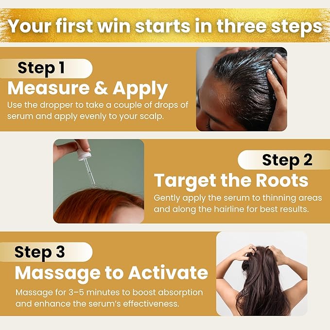 Hair Growth Serum Women & Men — USDA Organic, 10-in-1 Tricho10™ Scalp Serum for Thicker, Fuller Hair & a Healthier Scalp — Fast-Absorbing, 3X Strengthening Blend for Thin Hair & all Hair Types (30 ml)