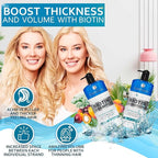 Biotin Shampoo and Conditioner Set - Sulfate and Paraben Free Treatment for Men and Women - Hair Thickening Volumizing Products to Help Boost Thinning Hair with Added Keratin