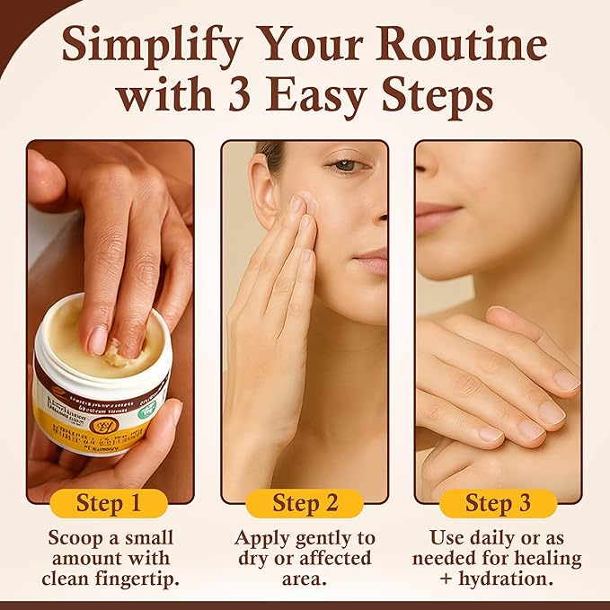 Sweet Bee Naturals - Sweet Bee Magic, All In One Healing Skin Cream. Organic Skin Balm, Small Batch Crafted in USA, 4 Ounce Jar. Certified Organic, 2-4 Ounce Jars (8 Ounce)