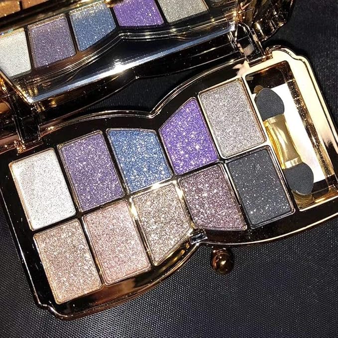 Glitter Eyeshadow Palette, 10 Colors Sparkle Shimmer & Matte Eye Shadow Highly Pigmented Waterproof Long Lasting Makeup Set (Color 3)