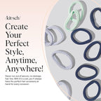 Kitsch Hair Ties No Damage - Strong, Stretchy Hair Bands | Soft Nylon Ponytail Holders, Snag-Free Rubber Bands, Perfect for Updos & Braids - Garden Bouquet | Ideal Gifts for Women, 8pcs