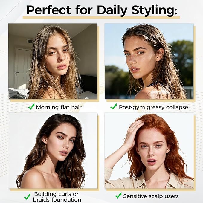 Hair Volumizer Thickening Spray (8.5 oz), Volume Texturizing Spray for Fine Hair Women & Men, Organic Ingredients, Protects, Strengthens & Repairs