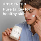 Whipped Tallow Face Moisturizer Pure Suet Beef Tallow Grass Fed Non-Greasy Nourishing Tallow Cream for Sensitive Skin - 4oz