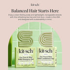 Kitsch Clarifying Tea Tree Shampoo and Conditioner Set – Shampoo & Conditioner Bar for Women and Men, Scalp & Oil Control Hair Care – Free of Paraben, Sulfate & Silicone – Made in USA - 2 pcs