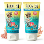Hawaii Reef Compliant, Non-Nano Mineral Sunscreen 3oz Travel Size, (2) Pack 6oz Total, UVA/UVB Protection, Octinoxate-Oxybenzone Free, No Fragrance, PABA-Paraben free, Made in USA