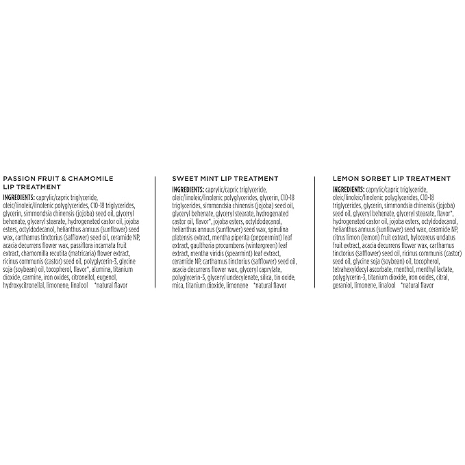 Burt's Bees Stocking Stuffers, 3 Overnight Lip Sleeping Mask Christmas Gifts Set - Exfoliating Scrub Restores, Hydrates & Smooths to Reduce Fine Lines, Passionfruit, Sweet Mint, Lemon Sorbet (3-Pack)