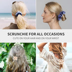 5Pcs Mulberry Silk Hair Ties,Silk Hair Scrunchies for Frizz & Breakage Prevention,No Damage,Elastic Ponytail Holders, Funny Gifts for Girlfriend Her Mon Grandma Daughter