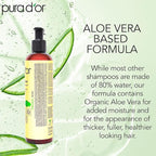 PURA D'OR 8 Oz Original Gold Label Anti-Thinning Biotin Shampoo Natural Earthy Scent, CLINICALLY TESTED Effective Results, Herbal Blend Hair Thickening Products, Women & Men, Color Treated Hair