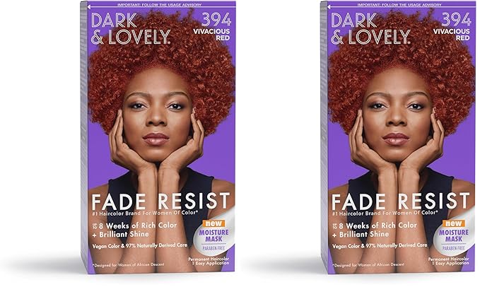 SoftSheen-Carson Dark and Lovely Fade Resist Rich Conditioning Color, Vivacious Red 394 (Pack of 2)