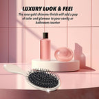 Earth & I Rosegold Hair Brushes for Women, Pink Hairbrush, Rose Gold Women Hair Brush, Kids Hairbrush, Brushes and Combs, Detangling and Styling (Oval)