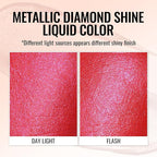 Oulac Red Lipsticks for Women Metallic Lipstick, Long Lasting Lip Gloss Waterproof, Glitter Lipstick Lip & Eye 2 IN 1, High Impact Lip Color, No Transfer, Vegan MD07