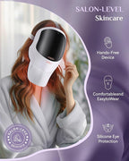 FOLOKE Red Light Therapy Mask for Face & Neck, LED Face Light Therapy,USB C Rechargeable,Infrared Mask for Home Working Travel Yoga