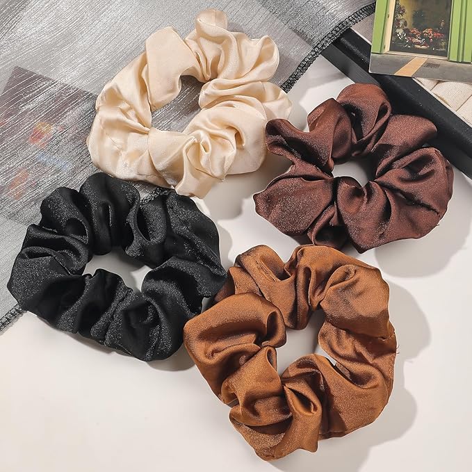 Hair Scrunchies for Women - Hair Ties No Damage Both for Thick Hair or Thin Hair Curl Hair No Crease Scrunchies Ponytail Holder No Hurt Your Hair