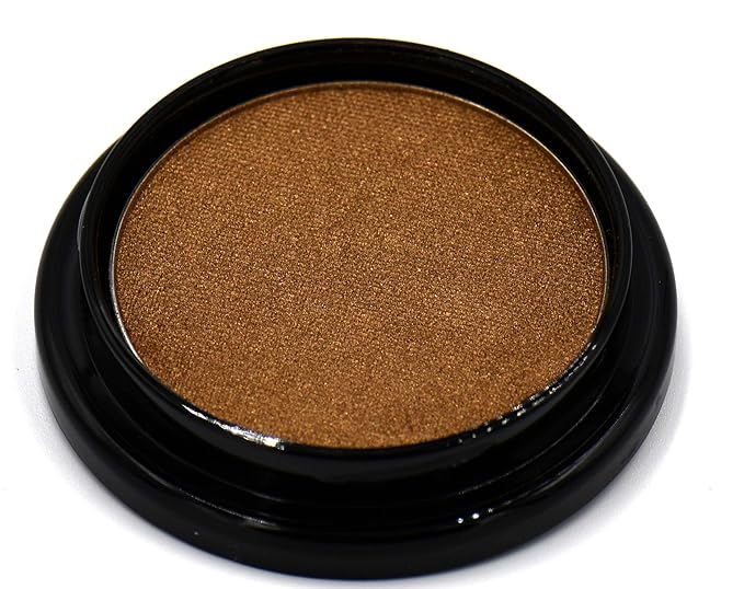 Antique Gold Carmel Bronze Shimmer Pressed Powder Single Vegan Eyeshadow; Talc, Paraben & Cruelty Free