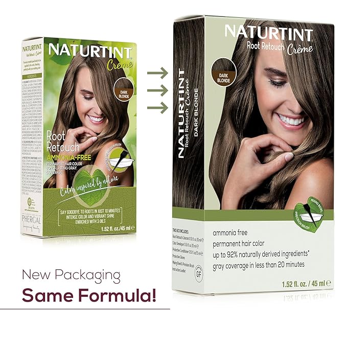 Naturtint Dark Blonde Root Retouch Crème Permanent Hair Color - Ammonia Free, Conceal Grays, No Artificial Scent, 1.52 Fl Oz