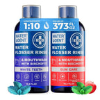 2 Pack Set - Concentrated Water flosser Rinse & Mouthwash Teeth WHITENING & Gum Care, Alcohol Free, Made in USA