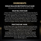 Pure Body Naturals Face Mask Gift Set for Women – 3-Pc Spa Face Mask Kit with Bentonite Clay, Dead Sea Mud Mask & Fruit Enzyme Mask – Self-Care & Skincare Gift for Radiant, Glowing Skin (8.8 oz. Each)