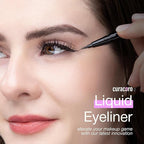 CURACORO Oil-Free Liquid Eyeliner for Eyelash Extensions, Ultra-Fine Felt Tip, Waterproof & Long-Lasting, Smudge-Proof Black Eyeliner