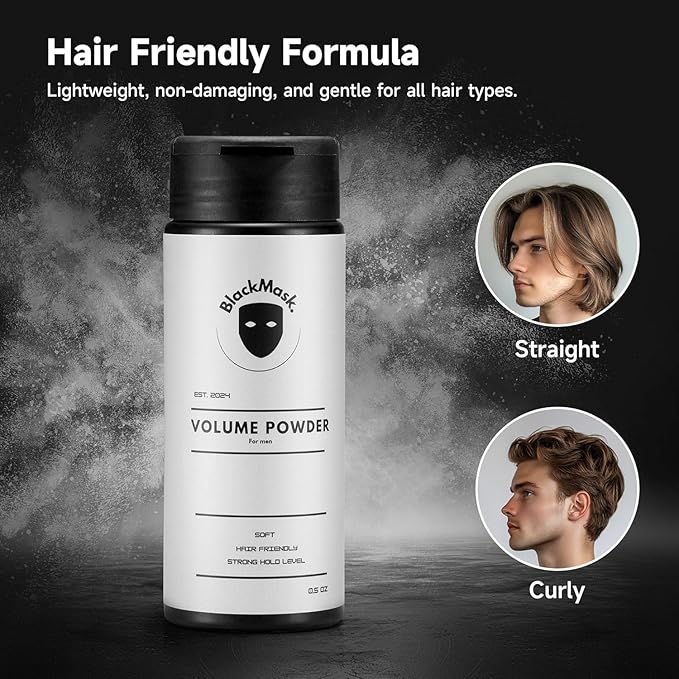 Texture Powder for Men, Easy to Apply - Instantly Adds Texture & Volume, All-Natural Ingredients, Strong Hold, Hair Powder for Men (Pack of 3)