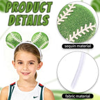 Game Day Fans Headbands for Women&Men, Glitter Ball Sports Hairbands, Sports Themed Hair Accessory, Team Party Favor